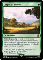 Magic: The Gathering,Universes Beyond: Doctor Who,Carpet of Flowers - 229,Foil,Rare,Near Mint