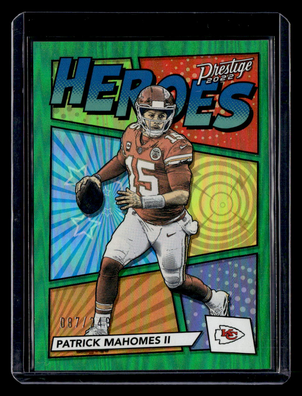 Panini 2022 Panini Prestige,2022 Panini Prestige,Patrick Mahomes II - H-4,Heroes Xtra Points Green