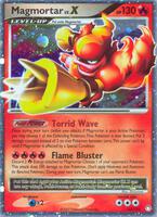 Pokemon,Mysterious Treasures,Magmortar Lv.X - 123/123,Holofoil,Ultra Rare,Moderately Played