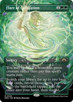 Magic: The Gathering,Modern Horizons 3,Flare of Cultivation (Borderless) - 338,Normal,Rare,Near Mint