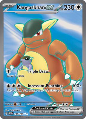Pokemon,SV: Scarlet & Violet 151,Kangaskhan ex - 190/165,Holofoil,Ultra Rare,Near Mint