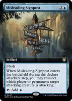 Magic: The Gathering,Commander: Wilds of Eldraine,Misleading Signpost (Extended Art) - 47,Normal,Rare,Near Mint