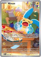 Pokemon,SV04: Paradox Rift,Minun - 194/182,Holofoil,Illustration Rare,Near Mint