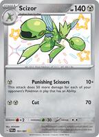 Pokemon,SV: Paldean Fates,Scizor - 191/091,Holofoil,Shiny Rare,Near Mint