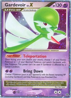Pokemon,Secret Wonders,Gardevoir LV.X - 131/132,Holofoil,Ultra Rare,Damaged