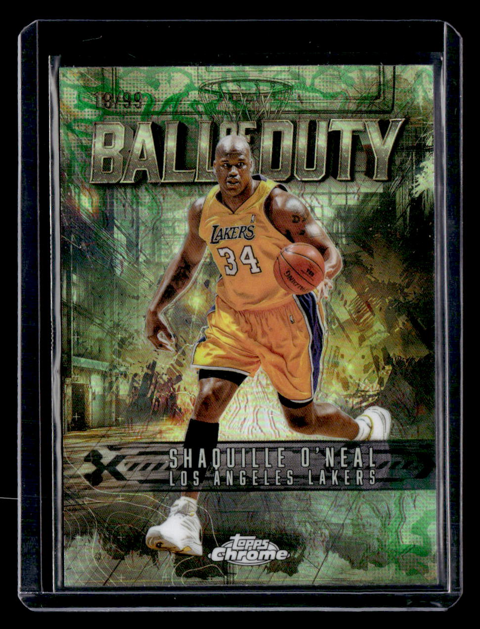 Topps 2025-26 Topps Chrome,2025-26 Topps Chrome,Shaquille O'Neal - BD-18,Ball of Duty Green Refractor