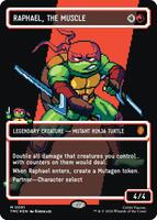 Magic: The Gathering,Commander: Teenage Mutant Ninja Turtles,Raphael, the Muscle (0091) (Borderless) (Surge Foil),Foil,Mythic,Near Mint