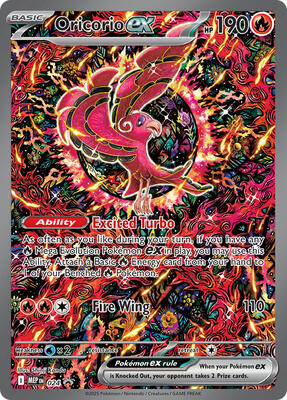 Pokemon,ME: Mega Evolution Promo,Oricorio ex - 024,Holofoil,Promo,Moderately Played