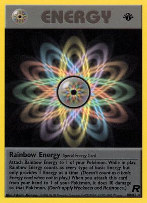 Pokemon,Team Rocket,Rainbow Energy (80) - 80/82,Unlimited,Rare,Lightly Played