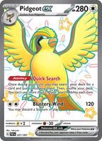 Pokemon,SV: Paldean Fates,Pidgeot ex - 221/091,Holofoil,Shiny Ultra Rare,Near Mint