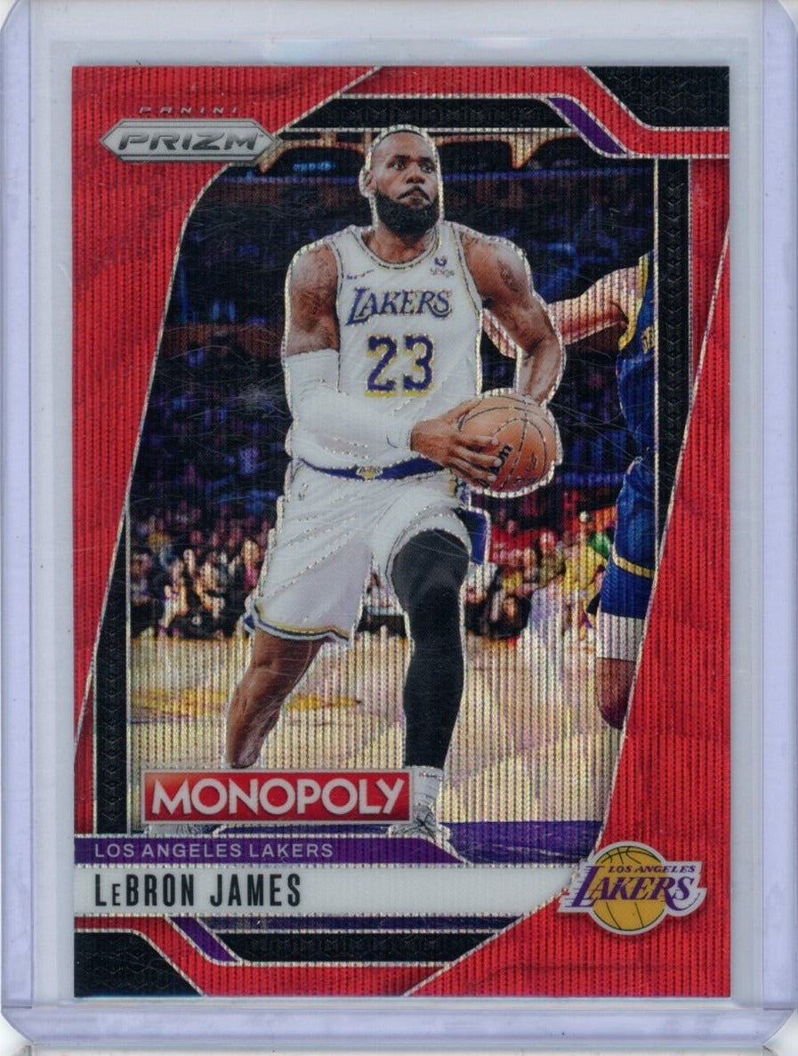 Prizm 2024-25 Panini Prizm Monopoly,2024-25 Panini Prizm Monopoly,LeBron James - 43,Red Prizms