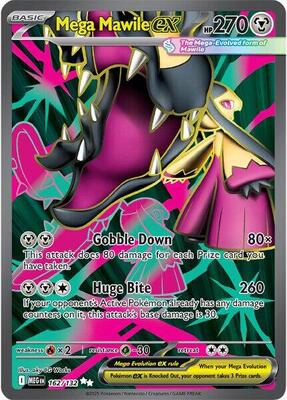 Pokemon,ME01: Mega Evolution,Mega Mawile ex - 162/132,Holofoil,Ultra Rare,Lightly Played