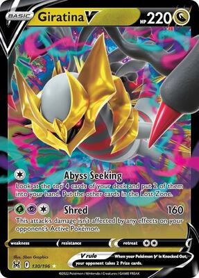 Pokemon,SWSH11: Lost Origin,Giratina V - 130/196,Holofoil,Ultra Rare,Lightly Played