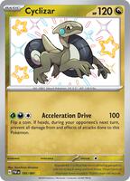 Pokemon,SV: Paldean Fates,Cyclizar - 195/091,Holofoil,Shiny Rare,Near Mint