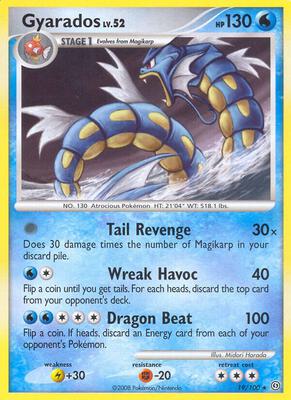 Pokemon,Stormfront,Gyarados - 19/100,Normal,Rare,Heavily Played