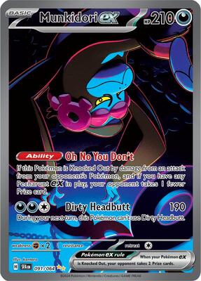 Pokemon,SV: Shrouded Fable,Munkidori ex - 091/064,Holofoil,Special Illustration Rare,Near Mint