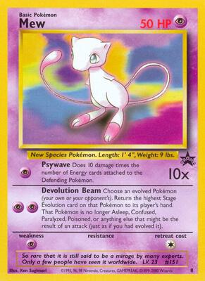 Pokemon,WoTC Promo,Mew (8) - 08/53,Normal,Promo,Moderately Played