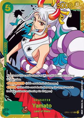One Piece Card Game,Romance Dawn,Yamato - OP01-121,Foil,Secret Rare,Near Mint