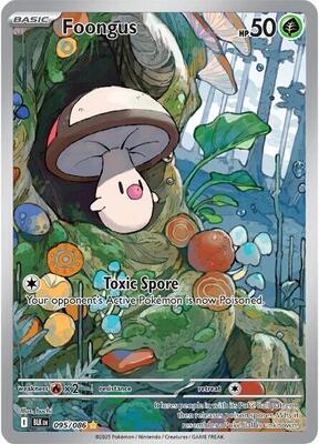 Pokemon,SV: Black Bolt,Foongus - 095/086,Holofoil,Illustration Rare,Lightly Played