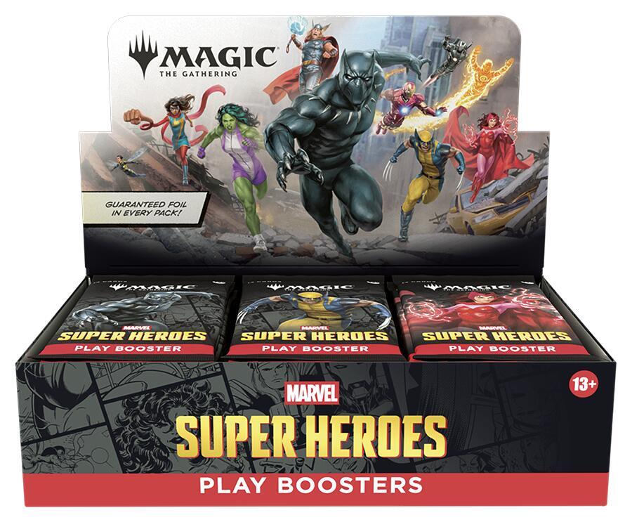 Magic: The Gathering Marvel Super Heroes - Play Booster Display