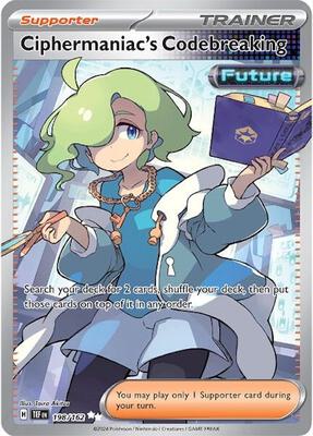 Pokemon,SV05: Temporal Forces,Ciphermaniac's Codebreaking - 198/162,Holofoil,Ultra Rare,Near Mint