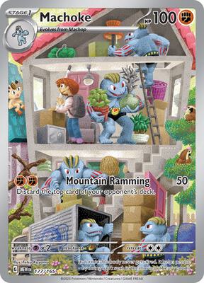 Pokemon,SV: Scarlet & Violet 151,Machoke - 177/165,Holofoil,Illustration Rare,Lightly Played