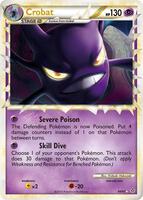 Pokemon,Unleashed,Crobat (Prime) - 84/95,Holofoil,Ultra Rare,Damaged