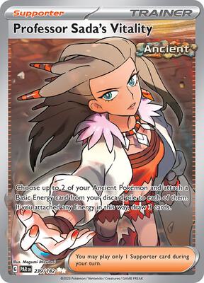 Pokemon,SV04: Paradox Rift,Professor Sada's Vitality - 239/182,Holofoil,Ultra Rare,Near Mint