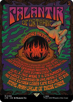 Magic: The Gathering,Universes Beyond: The Lord of the Rings: Tales of Middle-earth,Palantir of Orthanc (Borderless Poster) - 749,Normal,Mythic,Lightly Played