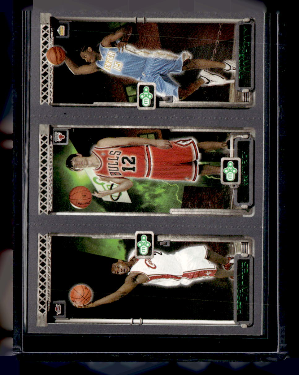 Topps 2003-04 Topps Rookie Matrix,2003-04 Topps Rookie Matrix,LeBron James / Kirk Hinrich / Carmelo Anthony - 111 / 117 / 113,NM