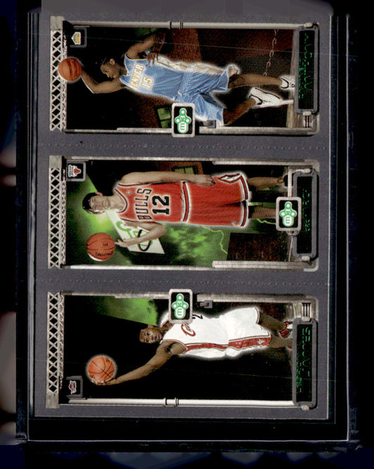 Topps 2003-04 Topps Rookie Matrix,2003-04 Topps Rookie Matrix,LeBron James / Kirk Hinrich / Carmelo Anthony - 111 / 117 / 113,NM