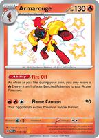 Pokemon,SV: Paldean Fates,Armarouge - 115/091,Holofoil,Shiny Rare,Near Mint