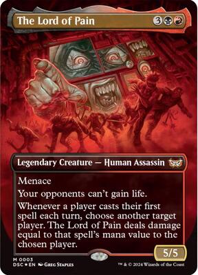 Magic: The Gathering,Commander: Duskmourn: House of Horror,The Lord of Pain (Borderless) - 3,Normal,Mythic,Near Mint