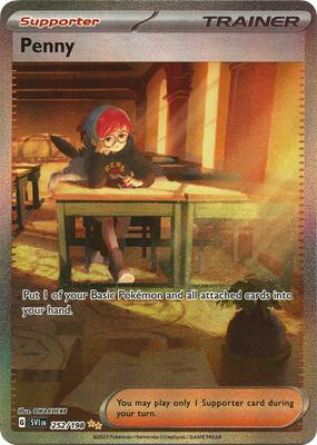 Pokemon,SV01: Scarlet & Violet Base Set,Penny - 252/198,Holofoil,Special Illustration Rare,Near Mint