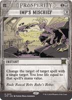 Magic: The Gathering,Outlaws of Thunder Junction: Breaking News,Imp's Mischief - 15,Normal,Rare,Near Mint