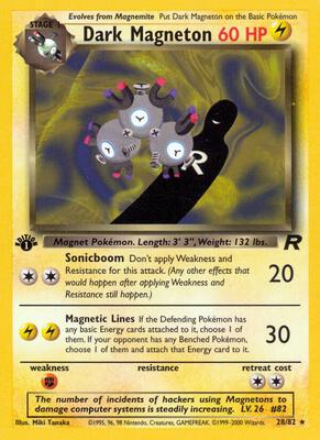 Pokemon,Team Rocket,Dark Magneton (28) - 28/82,Unlimited,Rare,Heavily Played