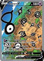 Pokemon,SWSH12: Silver Tempest,Unown V (Alternate Full Art) - 177/195,Holofoil,Ultra Rare,Near Mint