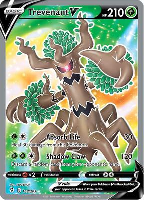Pokemon,SWSH07: Evolving Skies,Trevenant V (Full Art) - 168/203,Holofoil,Ultra Rare,Near Mint