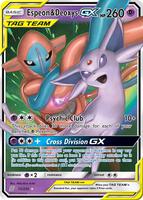 Pokemon,SM - Unified Minds,Espeon & Deoxys GX - 72/236,Holofoil,Ultra Rare,Lightly Played