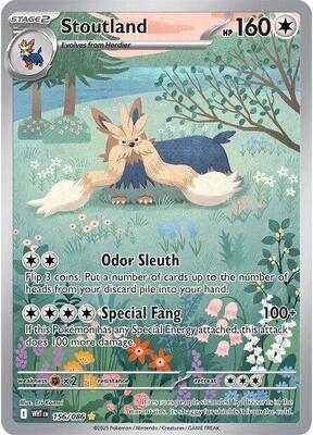 Pokemon,SV: White Flare,Stoutland - 156/086,Holofoil,Illustration Rare,Lightly Played