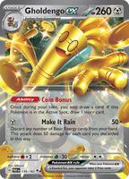 Pokemon,SV04: Paradox Rift,Gholdengo ex - 139/182,Holofoil,Double Rare,Near Mint