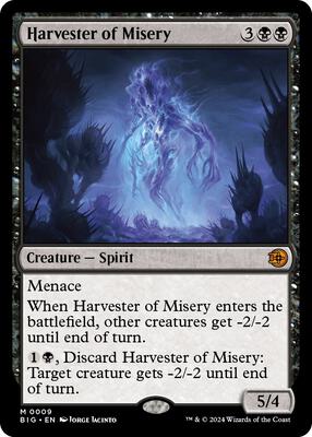 Magic: The Gathering,Outlaws of Thunder Junction: The Big Score,Harvester of Misery - 9,Foil,Mythic,Near Mint