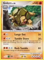 Pokemon,Arceus,Golem - 19/99,Reverse Holofoil,Rare,Damaged