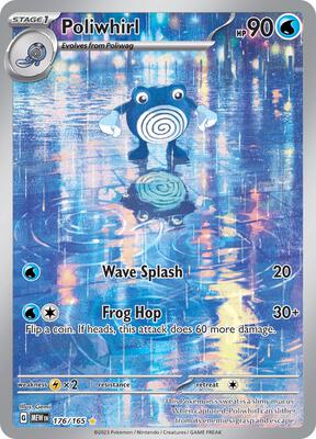 Pokemon,SV: Scarlet & Violet 151,Poliwhirl - 176/165,Holofoil,Illustration Rare,Near Mint