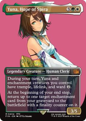 Magic: The Gathering,FINAL FANTASY,Yuna, Hope of Spira (Borderless) - 404,Normal,Mythic,Near Mint