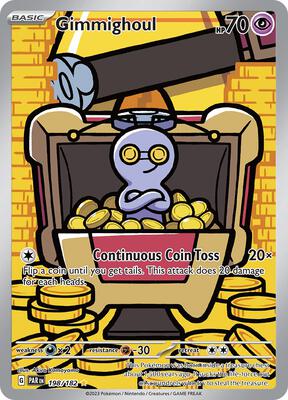 Pokemon,SV04: Paradox Rift,Gimmighoul - 198/182,Holofoil,Illustration Rare,Lightly Played