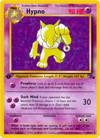 Pokemon,Fossil,Hypno (23) - 23/62,1st Edition,Rare,Moderately Played