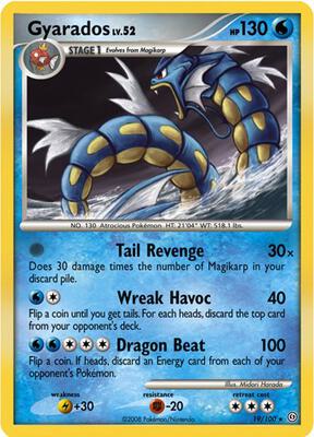Pokemon,Deck Exclusives,Gyarados - 19/100 (DP Stormfront) - 019/100,Holofoil,Holo Rare,Damaged