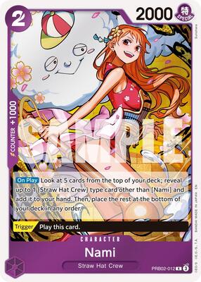One Piece Card Game,Premium Booster -The Best- Vol. 2,Nami - PRB02-012,Foil,Rare,Near Mint