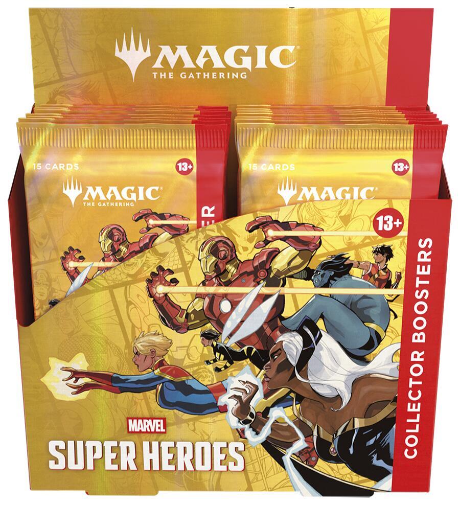Magic: The Gathering Marvel Super Heroes - Collector Booster Display